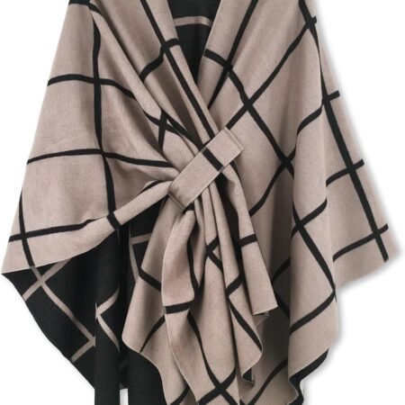 Moss Rose Women's Shawl Wrap Poncho Ruana Cape with Open Front Cardigan for Cozy Fall & Winter...