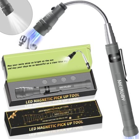Magnetic Pickup Tool with Telescoping Reach and LED Light