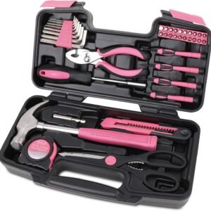 39-Piece Household Tool Set with Storage Toolbox