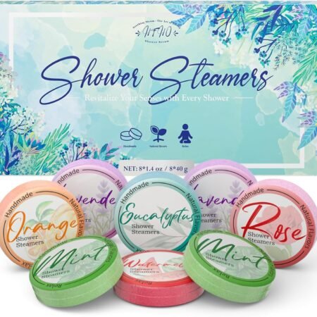 Shower Steamers Aromatherapy 8-Pack for Relaxation - Essential Oil Shower Bombs for Self