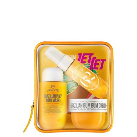Sol de Janeiro Jet Set Travel Shower Kit for On-The-Go Skincare, Haircare, and Bath Essentials