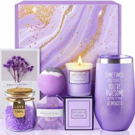 Lavender Spa Gift Basket Set for Women