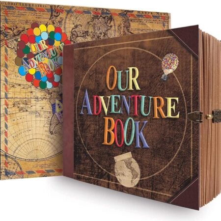Our Adventure Scrapbook Album: Retro Embossed Letter Cover Travel Diary for Couples, Memory Book...