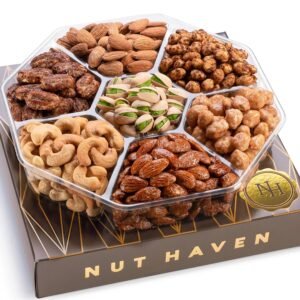 Holiday Gourmet Nuts Gift Basket: Sweet & Roasted Assorted Nuts