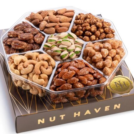 Holiday Gourmet Nuts Gift Basket: Sweet & Roasted Assorted Nuts
