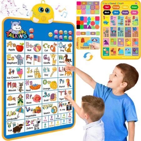 Electronic Alphabet Wall Chart with Talking ABC and Numbers, Interactive Music Poster for Early...